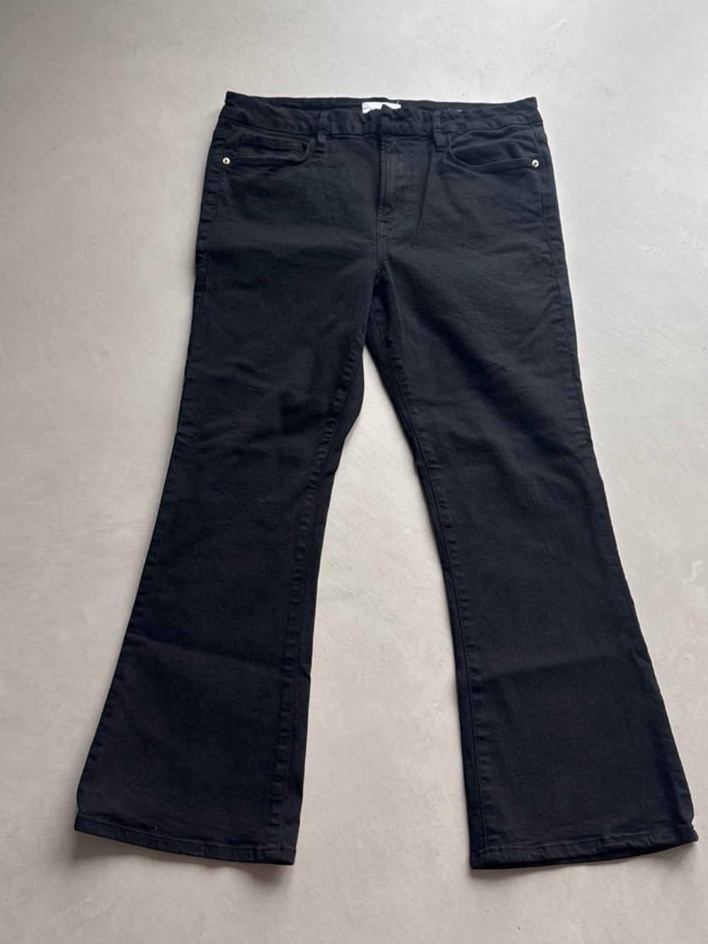 Frame Denim Black Flare Jeans
